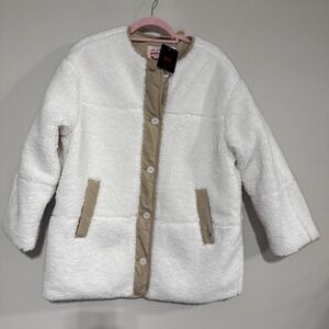 LEVIS MARLOWE OVERSIZED REVERSIBLE SHERPA JACKET COAT A32590000 WOMENS SZ MEDIUM
